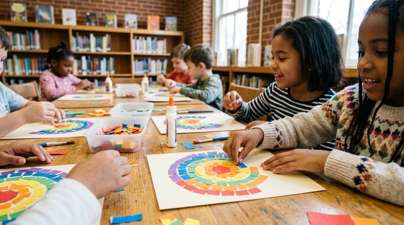 Black History Month Abstract Mosaic Craft at Redbridge Central Library