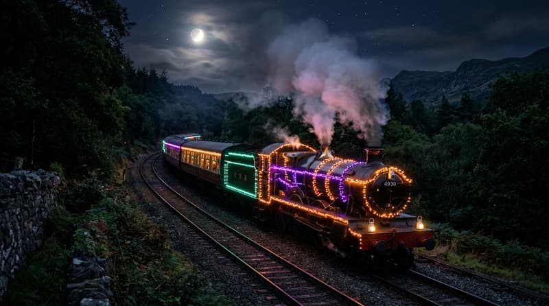 Halloween Lights of the Valley Train 2026: Illuminated Rails in Abergwili