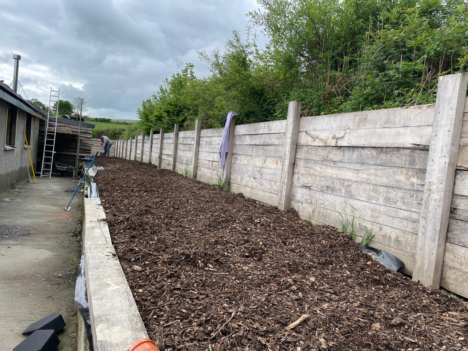 Bespoke Oak Retaining Wall and Terracing