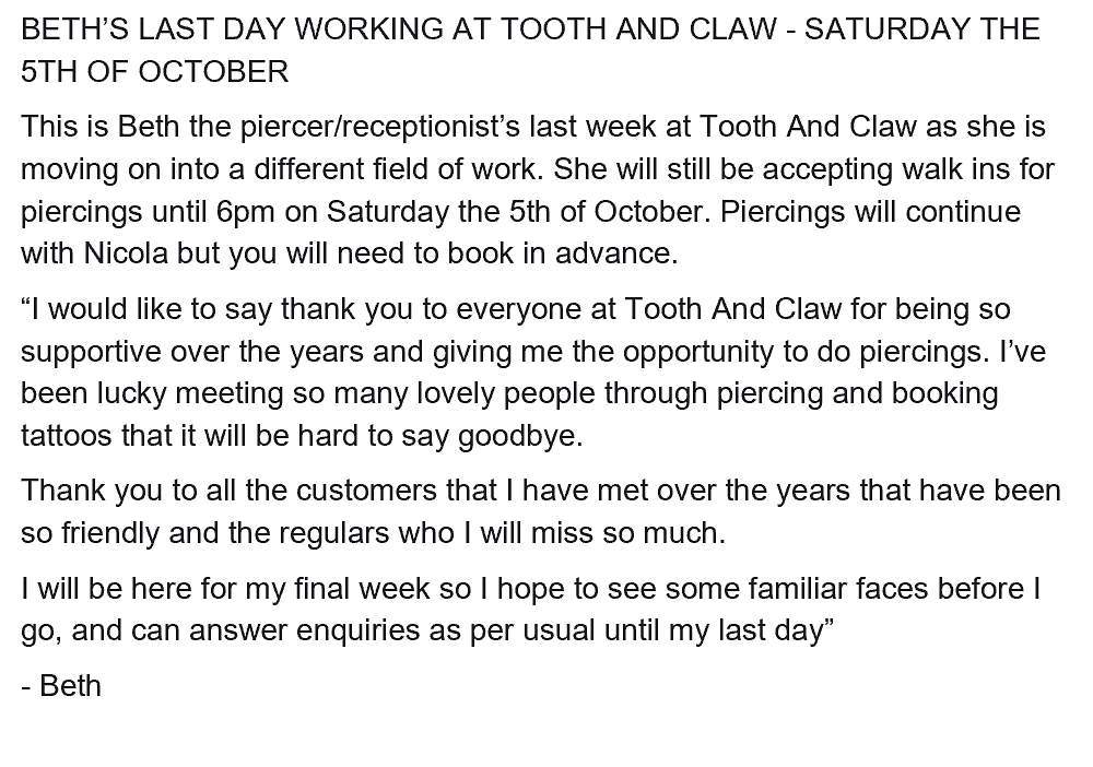 Tooth And Claw Tattoo Studio