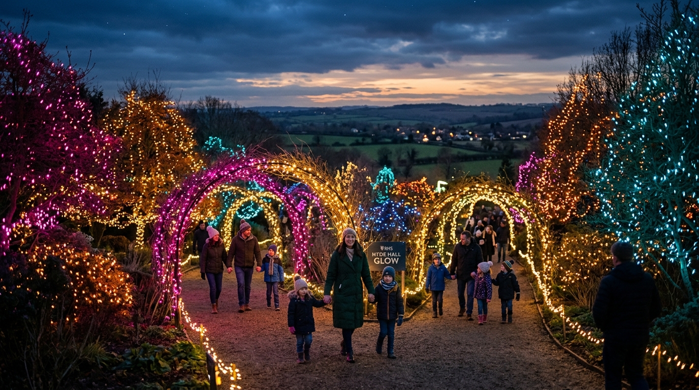 RHS Glow 2026: Hyde Hall Confirms Winter Light Trail Return with Brand-New Route