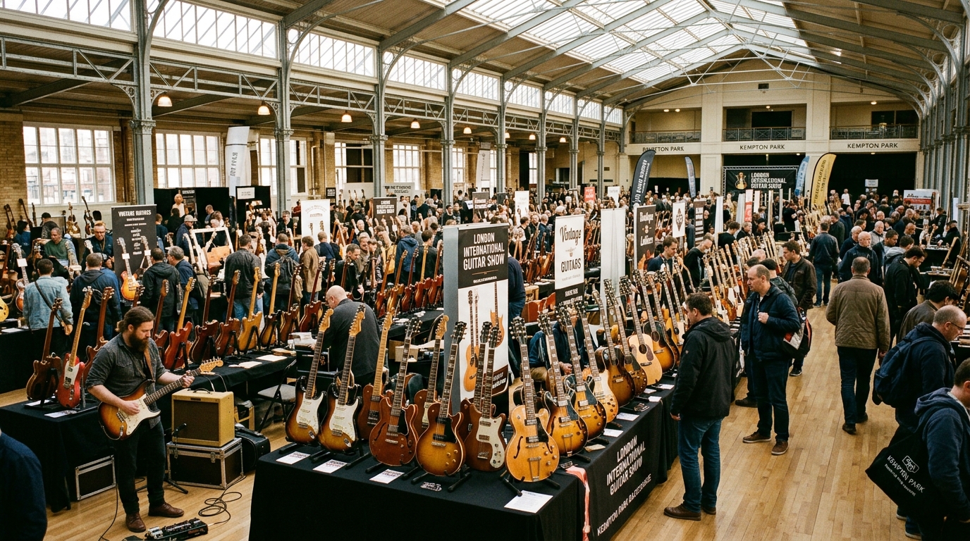 The London International Guitar Show 2026: Vintage Gear and Live Music at Kempton Park
