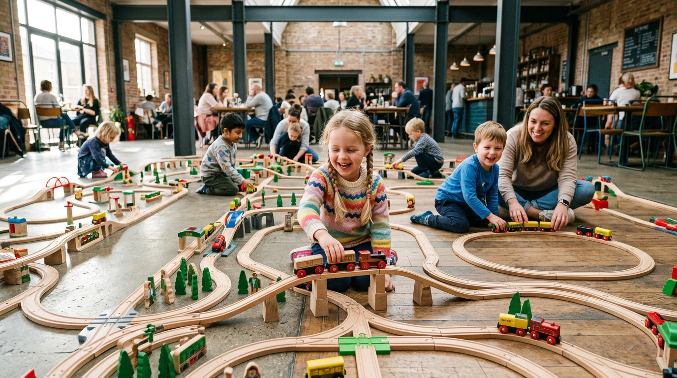 Track Play at Big Penny Social Walthamstow: Giant Toy Train Fun