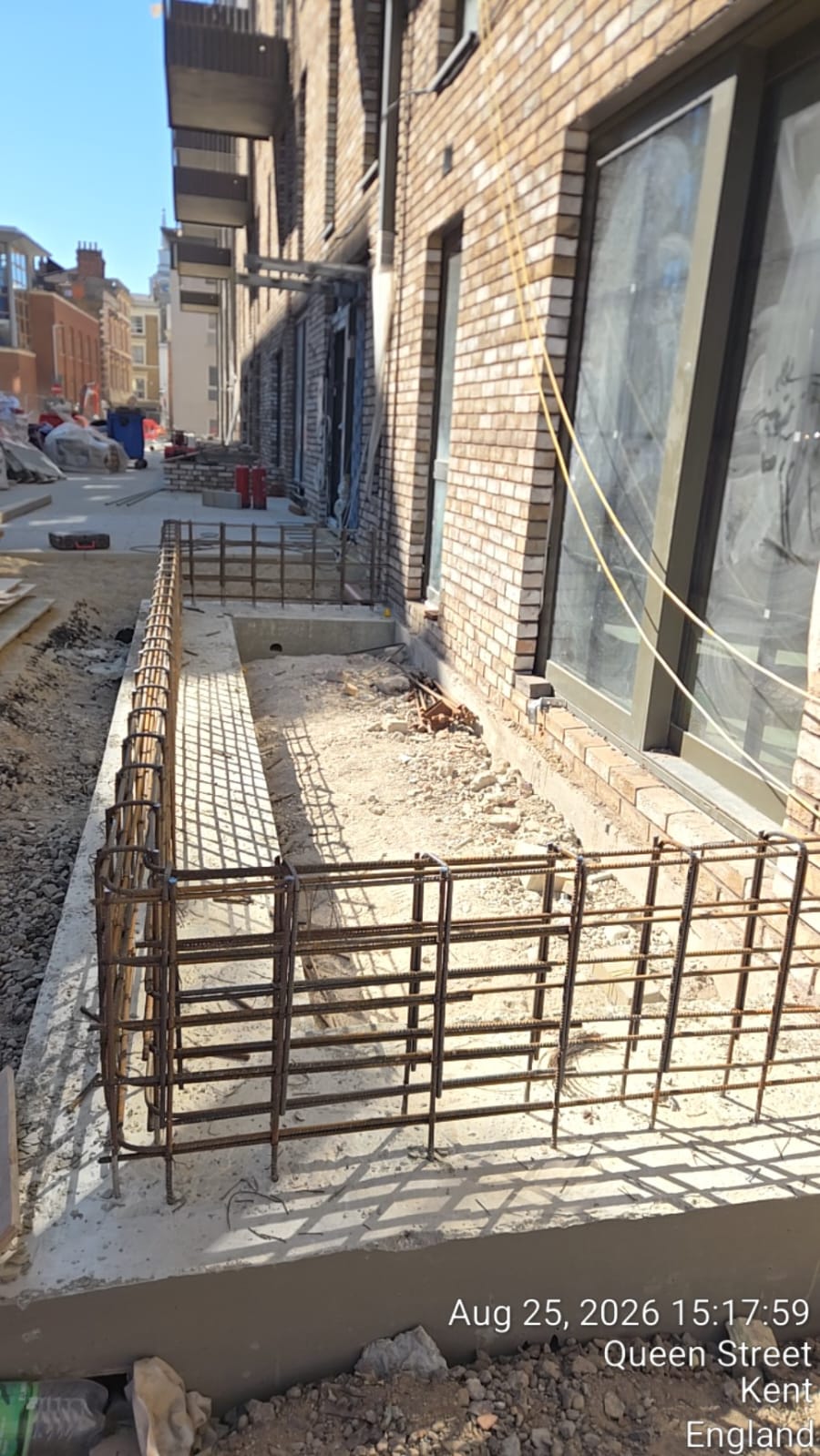 Reinforced Concrete Retaining Walls and Steps - The Charter, Gravesend